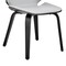 Armen Living Brinley Gray Faux Leather and Black Wood Dining Room Accent Chair LCBNSIBLGR - alternate 4